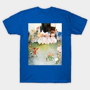 Babies Being Tended By Fairies - Peter Pan, Mabel Lucie Attwell T-Shirt